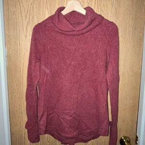 Max Studio Women's Cowl Neck Sweater - Deep Rose~ Cashmere~M